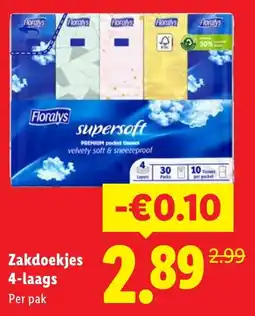 Lidl Zakdoekjes 4 laags aanbieding