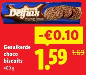 Gesuikerde choco biscuits