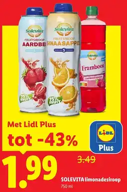 Lidl Solevita limonadesiroop aanbieding
