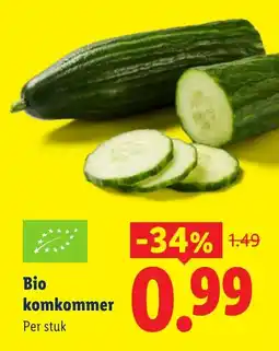 Lidl Bio komkommer aanbieding