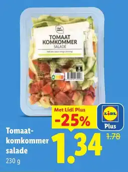 Lidl Tomaat Komkommer salade aanbieding
