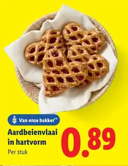 Lidl Aardbeienvlaai in Hartvorm aanbieding