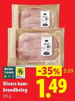 Lidl Divers Ham Broodbeleg aanbieding