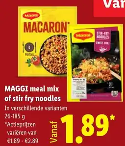 Lidl Maggi Meal Mix of stir fry noodles aanbieding