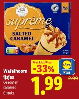Lidl Wafelhoorn Ijsjes aanbieding
