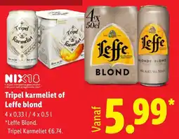 Lidl Tripel Karmeliet of Leffe Blond aanbieding