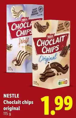 Lidl Nestle Choclait Chips Original aanbieding