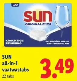 Lidl Sun All-in-1 Vaatwastabs aanbieding
