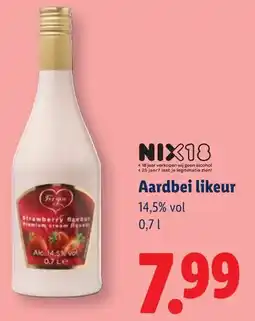 Lidl Aardbei Likeur 14,5% vol aanbieding