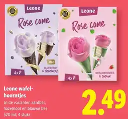 Lidl Leone Wafelhoorntjes aanbieding