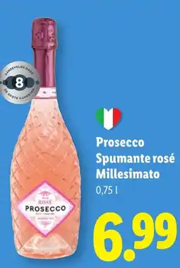 Lidl Prosecco Spumante Rosé Millesimato aanbieding