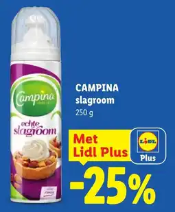 Lidl Campina Slagroom aanbieding