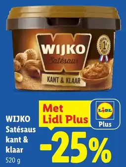 Lidl Wijko Satésaus kant & Klaar aanbieding