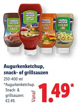 Lidl Augurkenketchup, Snack of Grillsauzen aanbieding
