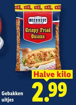 Lidl Gebakken Uitjes aanbieding