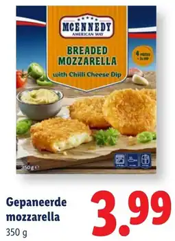Lidl Gepaneerde Mozzarella aanbieding