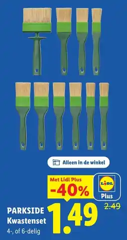 Lidl Parkside Kwastenset aanbieding