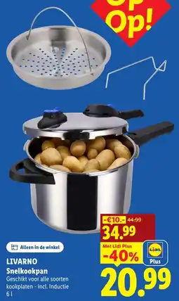 Lidl Livarno Snelkookpan aanbieding