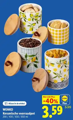 Lidl Wenko Keramische Voorraadpot aanbieding