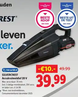 Lidl Silvercres Accukruimeldief 20 V aanbieding