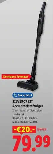 Lidl Silvercrest Accu Steelstofzuiger aanbieding