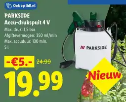 Lidl Parkside Accu Drukspuit 4 V aanbieding
