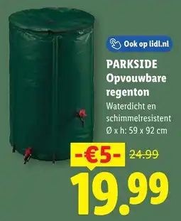 Lidl Parkside Opvouwbare Regenton aanbieding