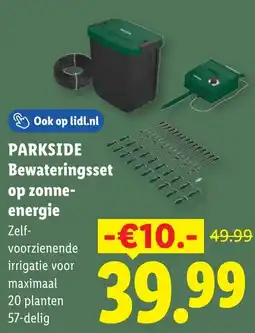 Lidl Parkside Bewateringsset op Zonne Energie aanbieding