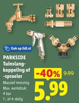 Lidl Parkside Tuinslangkoppeling of Sproeier aanbieding
