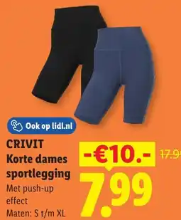 Lidl Crivit Korte Dames Sportlegging aanbieding