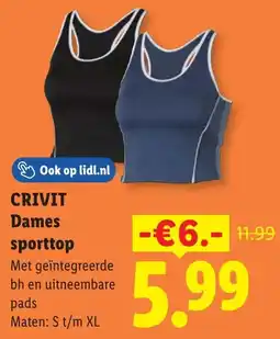 Lidl Crivit Dames Sporttop aanbieding