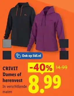 Lidl Crivit Dames of Herenvest aanbieding