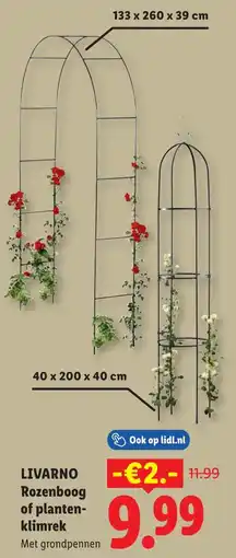 Lidl Livarno Rozenboog of Plantenklimrek aanbieding