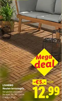 Lidl Livarno houten terrastegels aanbieding