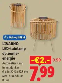 Lidl Livarno LED-tuinlamp op Zonne Energie aanbieding