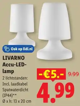 Lidl Livarno Accu LED Lamp aanbieding
