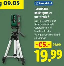 Lidl Parkside Kruislijnlaser met Statief aanbieding