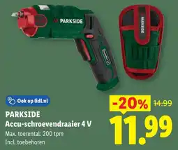 Lidl Parkside Accu-schroevendraaier 4 V aanbieding
