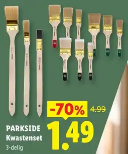 Lidl Parkside Kwastenset aanbieding