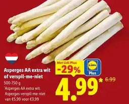 Lidl Asperges AA extra wit of verspil-me-niet aanbieding