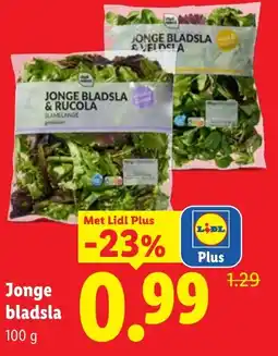 Lidl Jonge bladsla aanbieding