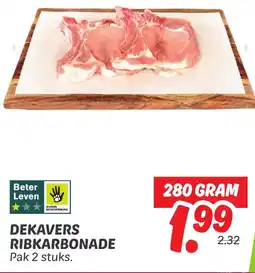 Dekamarkt Dekavers Ribkarbonade aanbieding