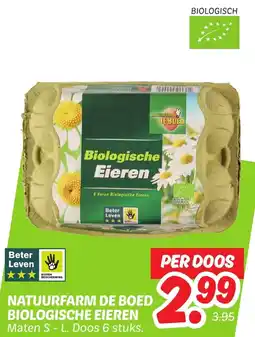 Dekamarkt Natuurfarm de boed biologische eieren aanbieding