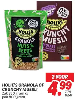 Dekamarkt Holie's granola of crunchy muesli aanbieding