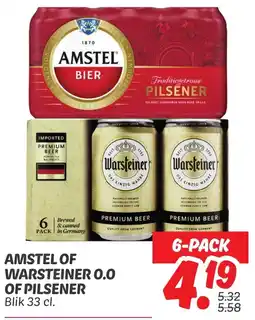 Dekamarkt Amstel of warsteiner 0.0 of pilsener aanbieding