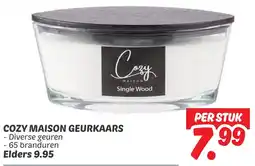 Dekamarkt Cozy maison geurkaars aanbieding