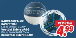 Dekamarkt Kappa voet of basketbal aanbieding
