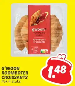 Dekamarkt G'woon roomboter croissants aanbieding