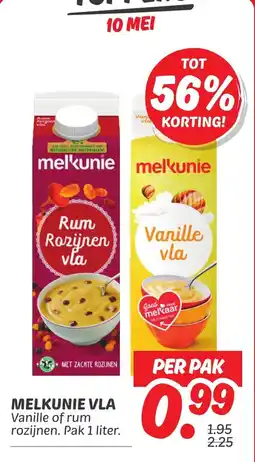 Dekamarkt Melkunie vla aanbieding