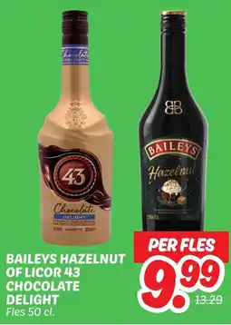 Dekamarkt Baileys hazelnut of licor 43 chocolate delight aanbieding
